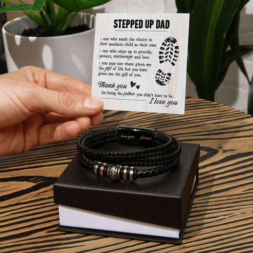 Thoughtful To My Step Dad Gift Bracelet - A Heartfelt Keepsake