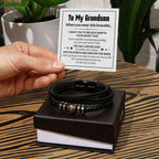 Grandson Men's Love You Forever Bracelet - A Heartfelt Gift for Every Occasion