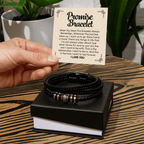 Love You Forever Bracelet for Son - Engraved Leather Gift for Him