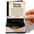 Love You Forever Bracelet for Son - Engraved Leather Gift for Him