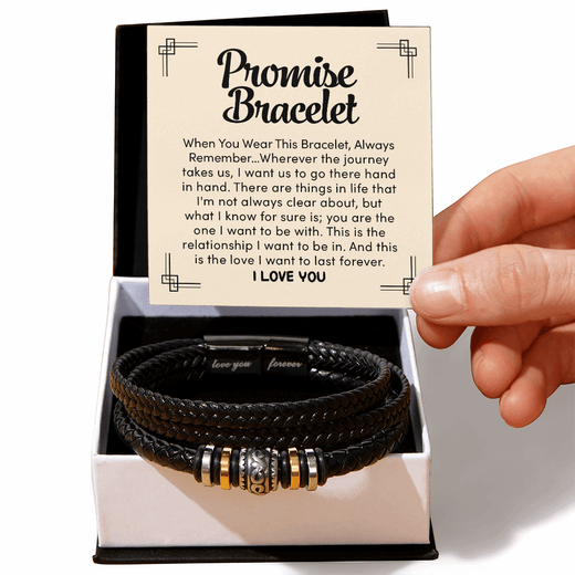 Love You Forever Bracelet for Son - Engraved Leather Gift for Him