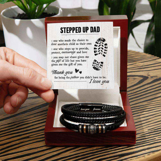 Thoughtful To My Step Dad Gift Bracelet - A Heartfelt Keepsake