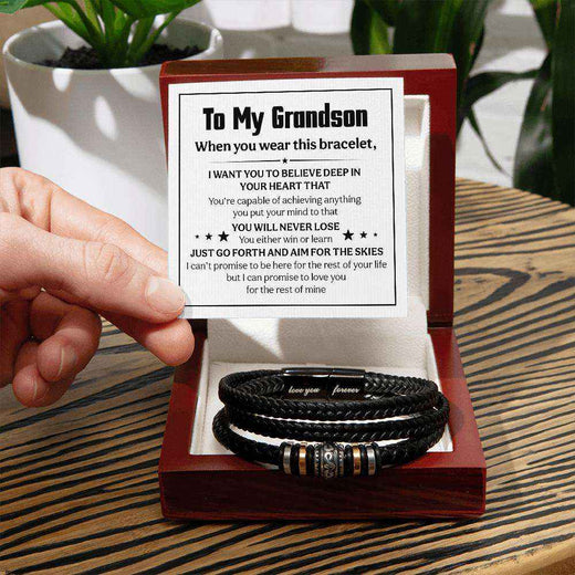 Grandson Men's Love You Forever Bracelet - A Heartfelt Gift for Every Occasion