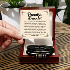 Love You Forever Bracelet for Son - Engraved Leather Gift for Him