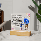 Acrylic Square Plaque for Grandpa - A Heartfelt Decorative Touch