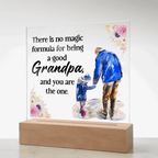 Acrylic Square Plaque for Grandpa - A Heartfelt Decorative Touch