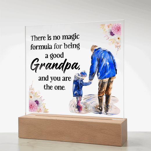 Acrylic Square Plaque for Grandpa - A Heartfelt Decorative Touch