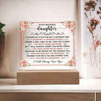 To My Beautiful Daughter Square Acrylic Plaque