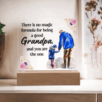 Acrylic Square Plaque for Grandpa - A Heartfelt Decorative Touch