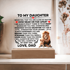 To My Daughter Braver Square Acrylic