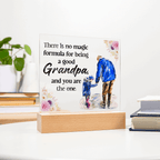 Acrylic Square Plaque for Grandpa - A Heartfelt Decorative Touch