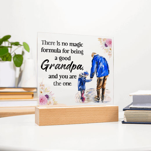 Acrylic Square Plaque for Grandpa - A Heartfelt Decorative Touch