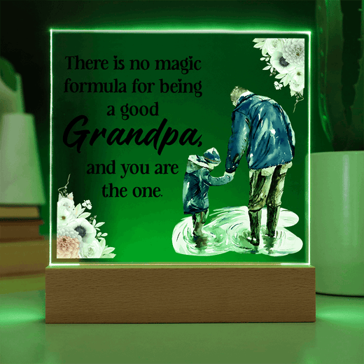 Acrylic Square Plaque for Grandpa - A Heartfelt Decorative Touch