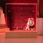 To My Daughter Braver Square Acrylic