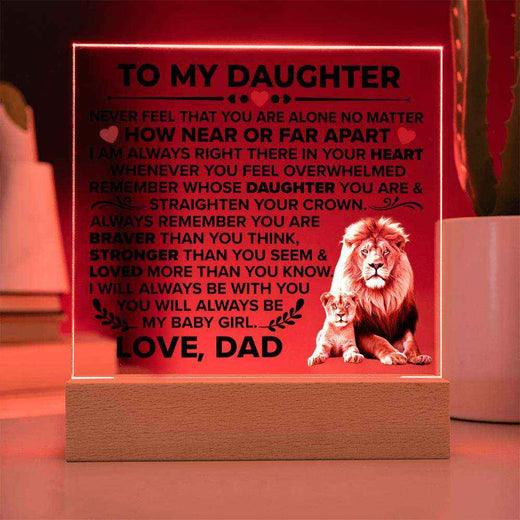 To My Daughter Braver Square Acrylic