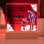 Acrylic Square Plaque for Grandpa - A Heartfelt Decorative Touch