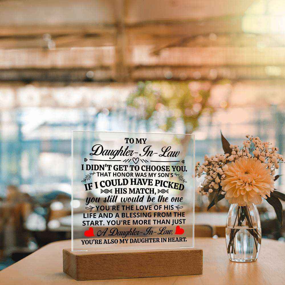 To My Daughter In Law Honor Square Acrylic