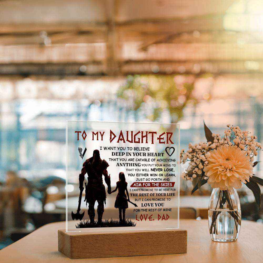 To My Daughter Skies Acrylic Plaque