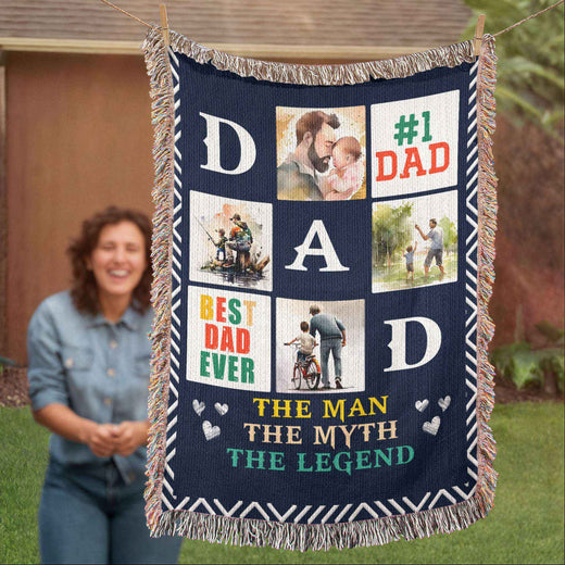 Best Dad Ever Blanket - Personalized Keepsake Gift for Dad
