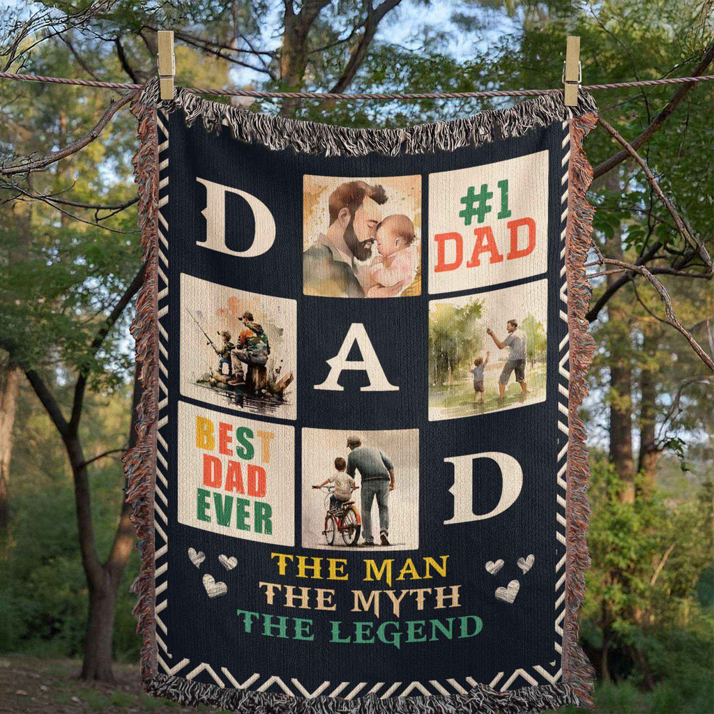 Best Dad Ever Blanket - Personalized Keepsake Gift for Dad