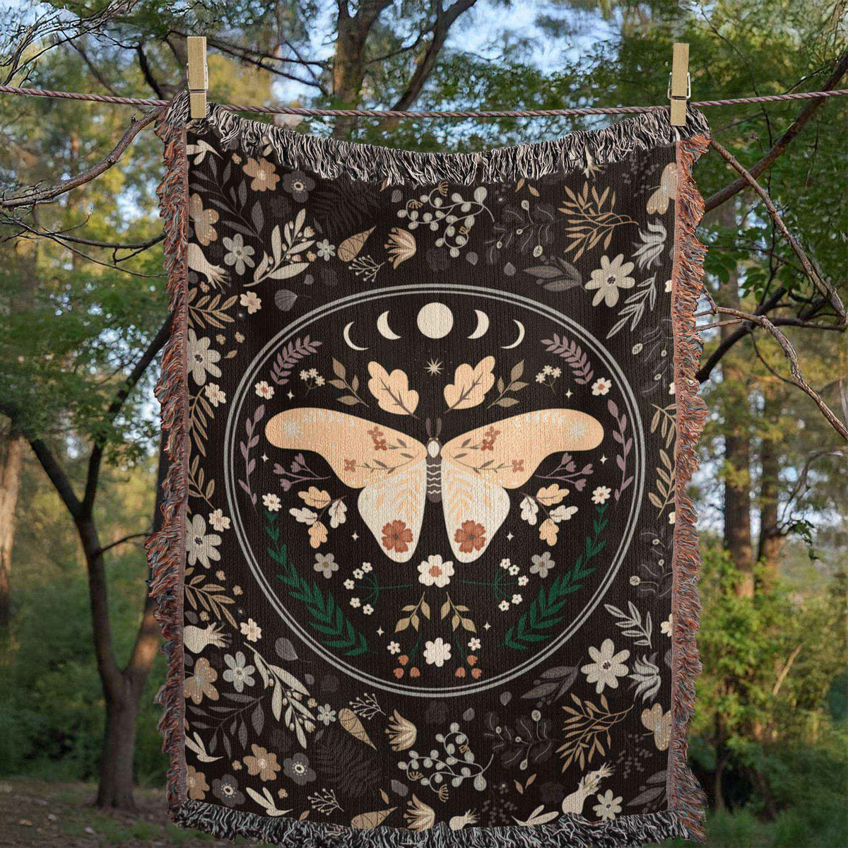 Bohemian Butterfly - Woven Blanket