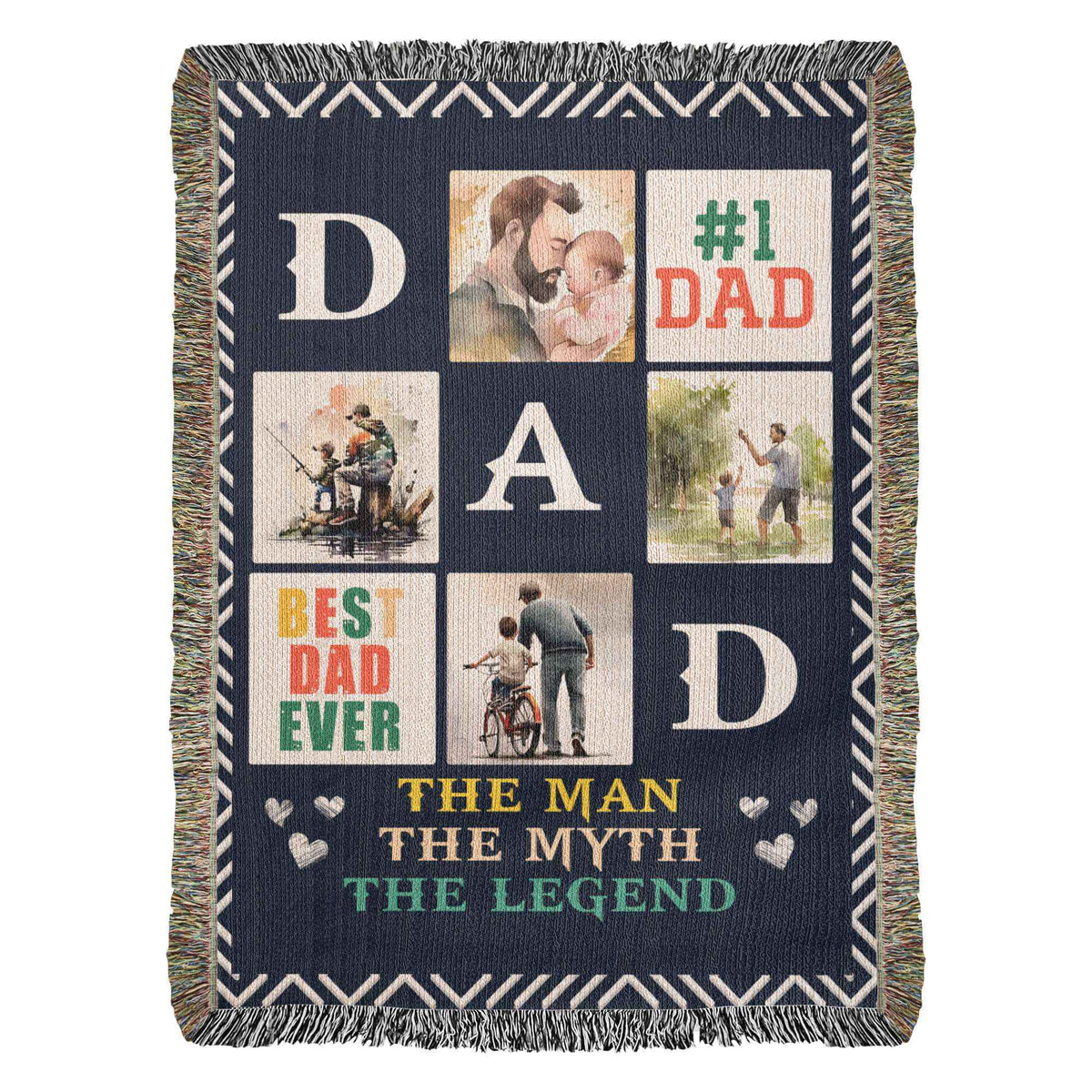 Best Dad Ever Blanket - Personalized Keepsake Gift for Dad