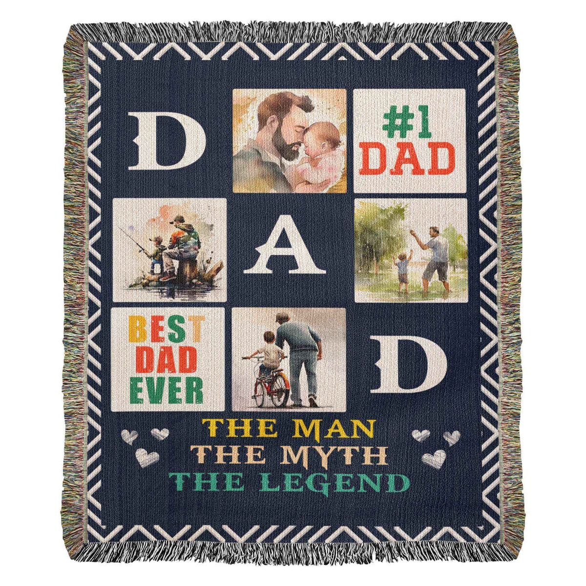 Best Dad Ever Blanket - Personalized Keepsake Gift for Dad