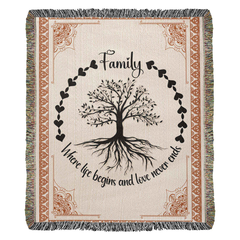 Family Roots, Celtic Tree Woven Blanket