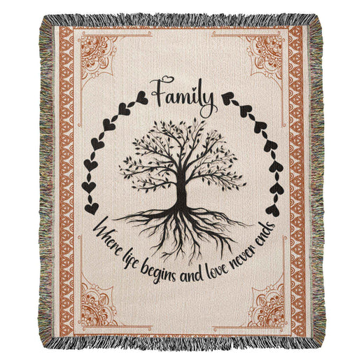 Family Roots, Celtic Tree Woven Blanket