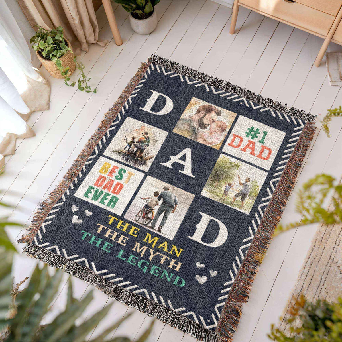 Best Dad Ever Blanket - Personalized Keepsake Gift for Dad