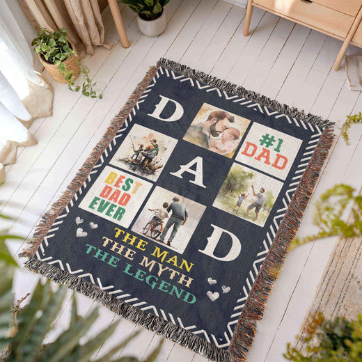 Best Dad Ever Blanket - Personalized Keepsake Gift for Dad