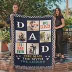 Best Dad Ever Blanket - Personalized Keepsake Gift for Dad