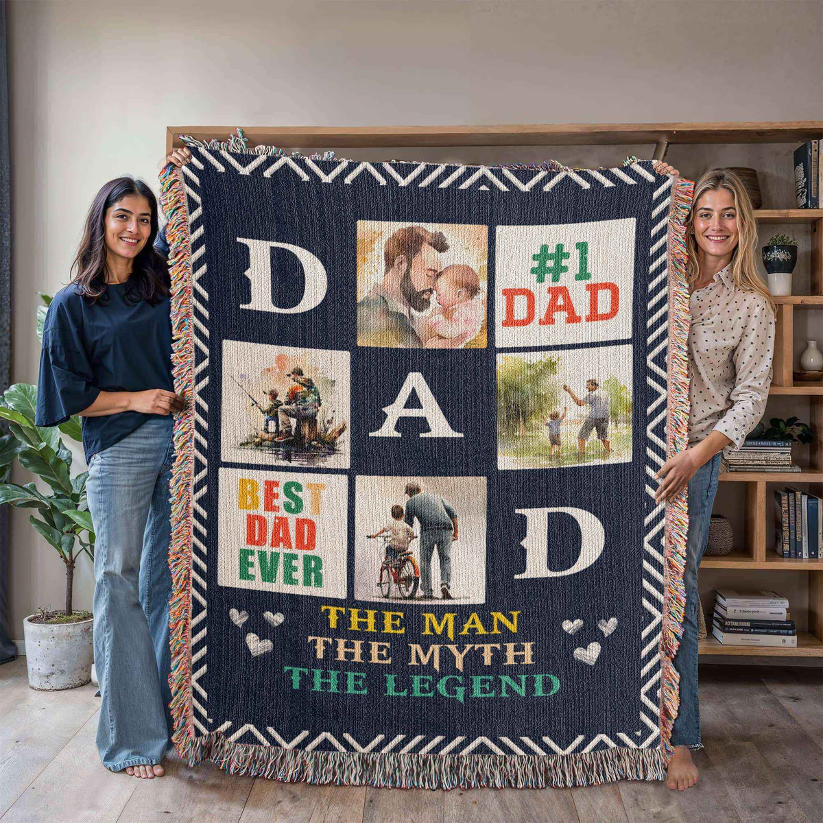 Best Dad Ever Blanket - Personalized Keepsake Gift for Dad