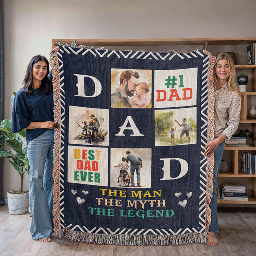Best Dad Ever Blanket - Personalized Keepsake Gift for Dad