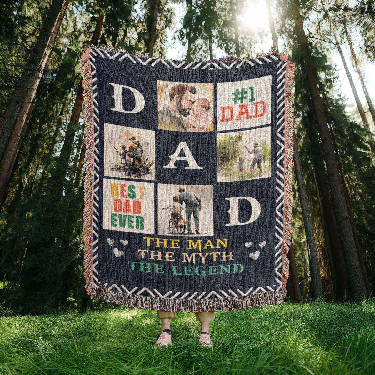 Best Dad Ever Blanket - Personalized Keepsake Gift for Dad