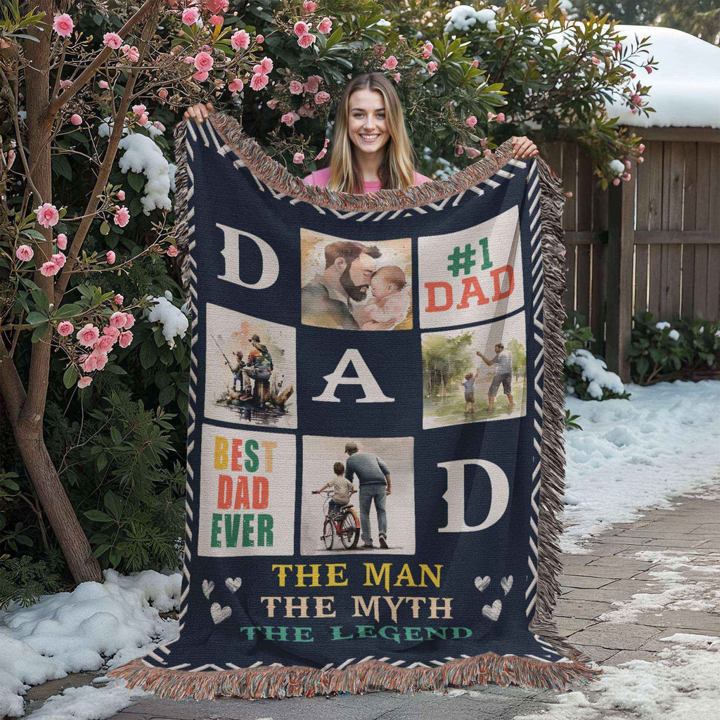 Best Dad Ever Blanket - Personalized Keepsake Gift for Dad