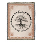 Family Roots, Celtic Tree Woven Blanket