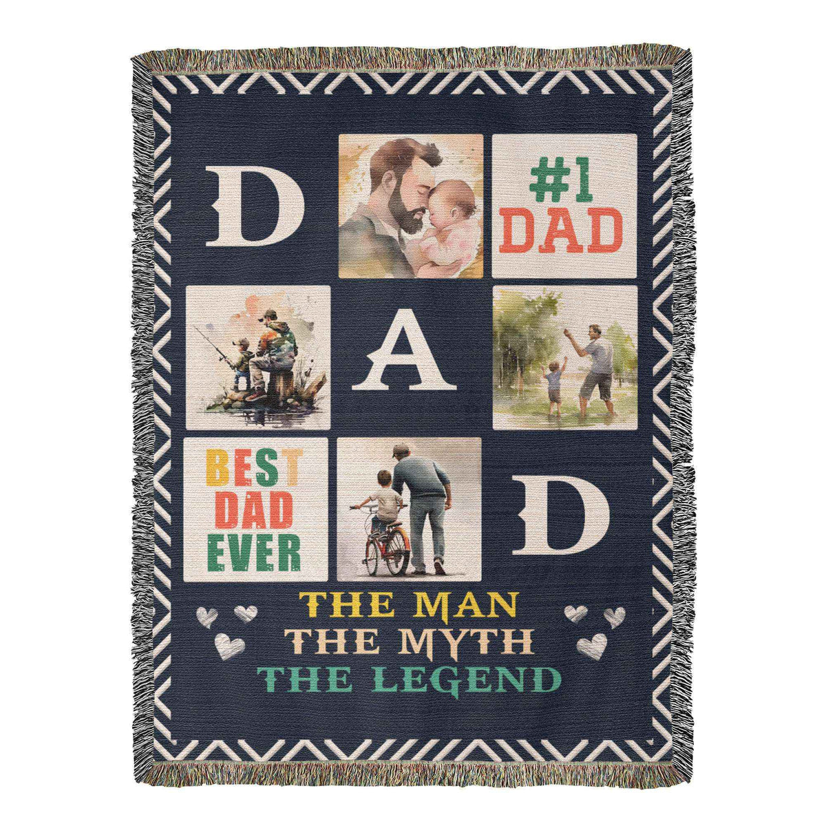 Best Dad Ever Blanket - Personalized Keepsake Gift for Dad