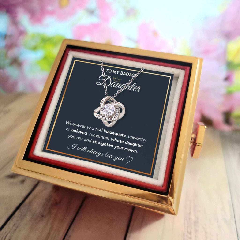 Badass Crown Daughter Birthday Necklace - A Timeless Gift of Love