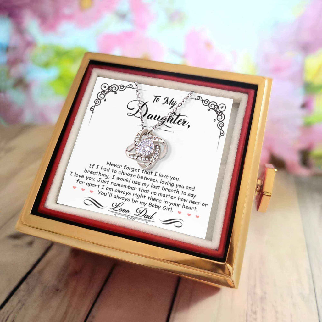 Breathing Interlocking Daughter Birthday Necklace - A Timeless Gift of Love