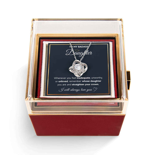 Badass Crown Daughter Birthday Necklace - A Timeless Gift of Love