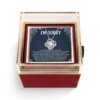 I'm Sorry Gifts For Her - Love Knot with Rotating Rose Gift Box