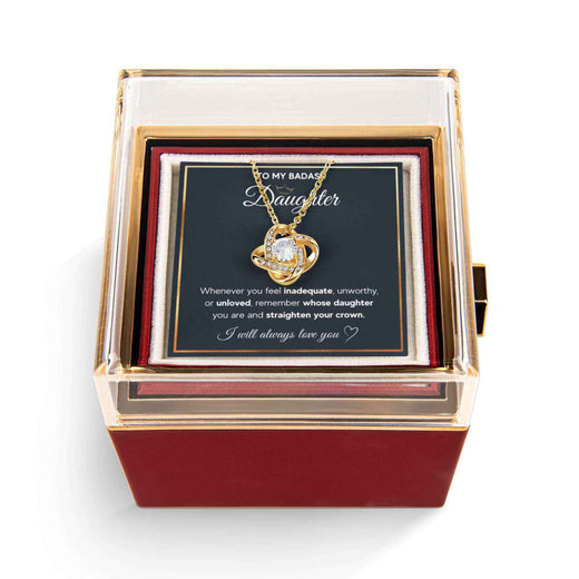 Badass Crown Daughter Birthday Necklace - A Timeless Gift of Love