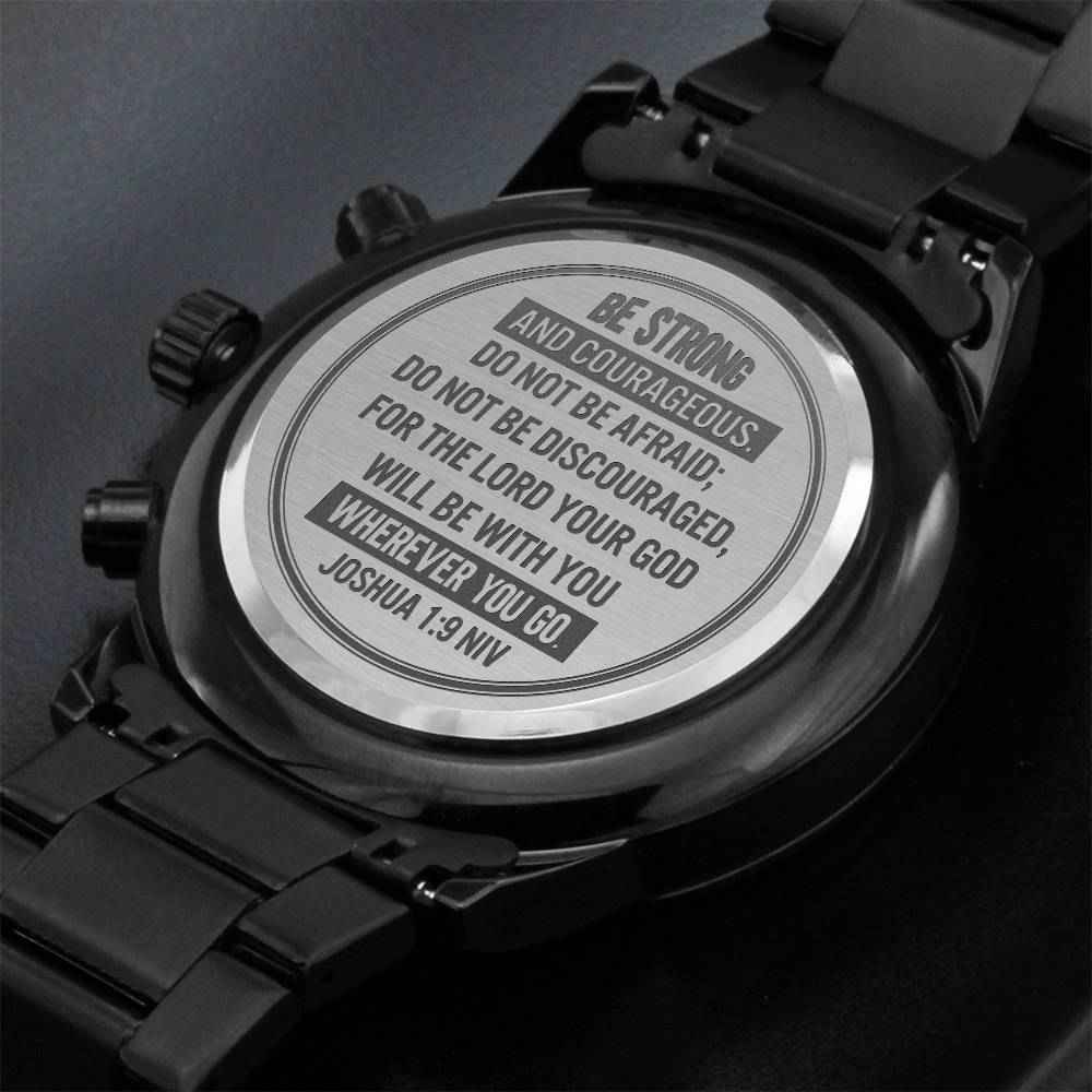 Men's Watch, Be Strong and Courageous, Joshua 1:9