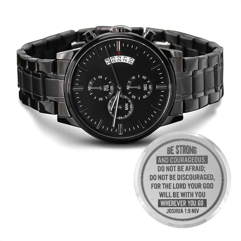 Men's Watch, Be Strong and Courageous, Joshua 1:9