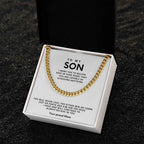 Cuban Link Chain Necklace for Son - Meaningful Gift of Strength and Style