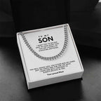 Cuban Link Chain Necklace for Son - Meaningful Gift of Strength and Style