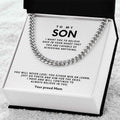Cuban Link Chain Necklace for Son - Meaningful Gift of Strength and Style