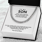 Cuban Link Chain Necklace for Son - Meaningful Gift of Strength and Style