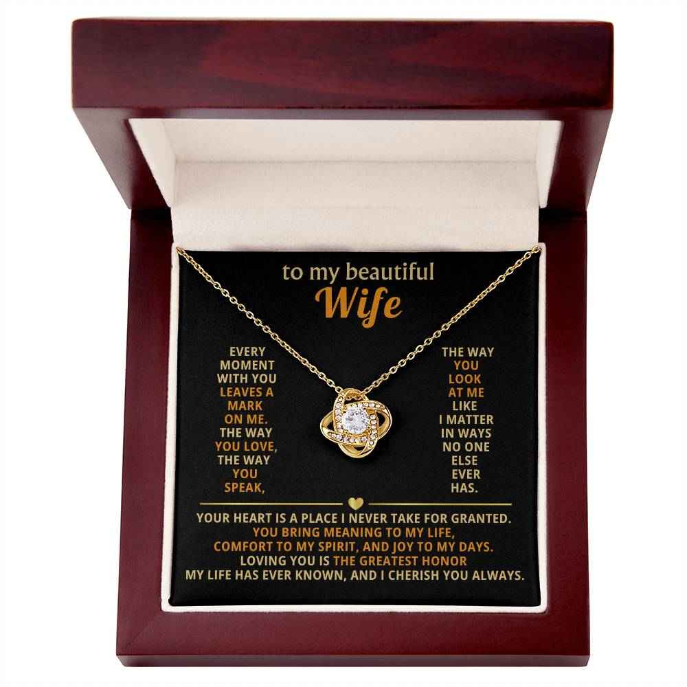 Love Knot Necklace for Wife: A Symbol of Our Unbreakable Bond